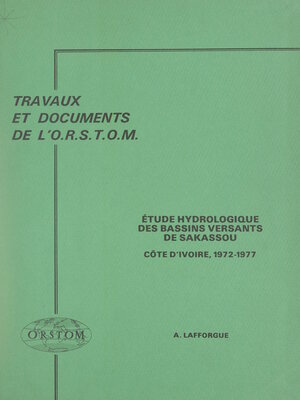 cover image of Étude hydrologique des bassins versants de Sakassou